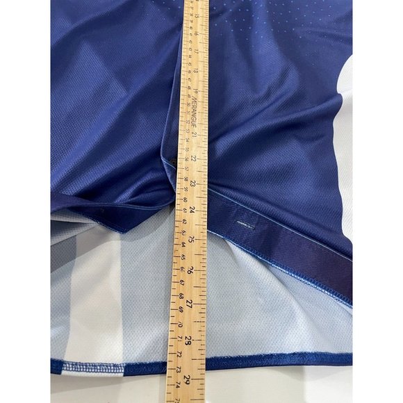 Fast Eddie Drive star Racing Button Up Shirt Men's Size XL Short Sleeve blue red - Picture 10 of 10